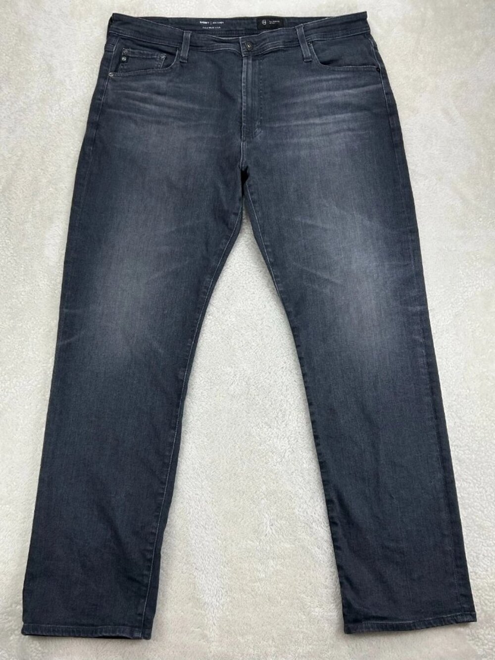 AG Adriano Goldschmied Everett Slim Straight Jeans Mens 40x32 Dark Gray Denim